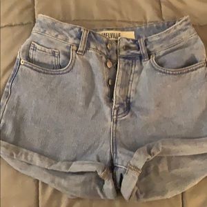 Brandy Melville high waisted denim shorts